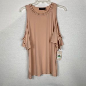 Ivanka Trump Cold Shoulder Rose Blouse NEW Large